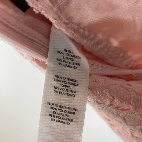 WHBM| Powder Pink Lace Overlay Sleeveless Dress Pleats Size 8 - Picture 14 of 15